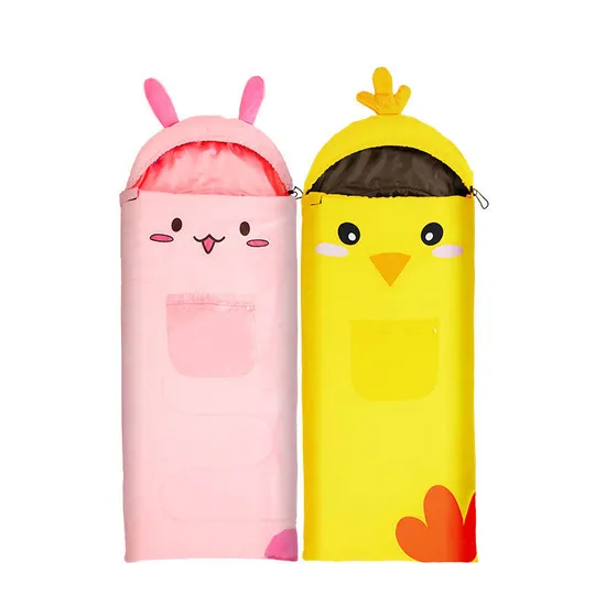 Cartoon Animal Printed Children Slumber Bag Lightweight Waterproof Indoor Outdoor Sleeping Bag for Kids 