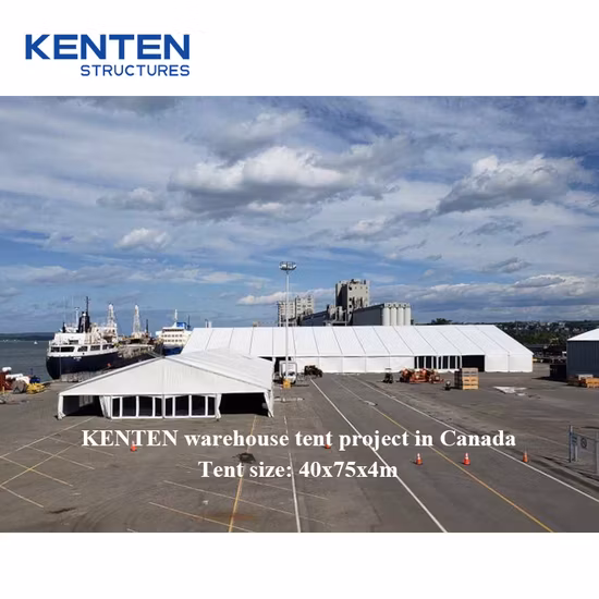 Large Temporary Outdoor Storage Tent Warehouse Tent with Solid Wall