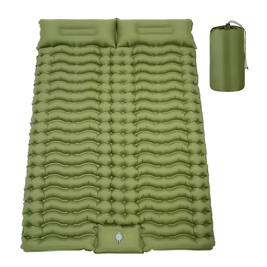 TPU Inflatable Camping Waterproof Sleeping Mat with Pillow 
