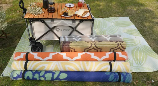 Eco Friendly Durable Washable 100% Top Quality PP Plastic Polypropylene Outdoor Indoor Picnic RV Rugs 