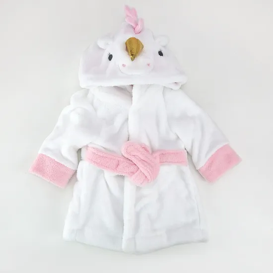 Enjoy Secure Coverage Belted Kid Bathrobe with Deep Front Pockets 