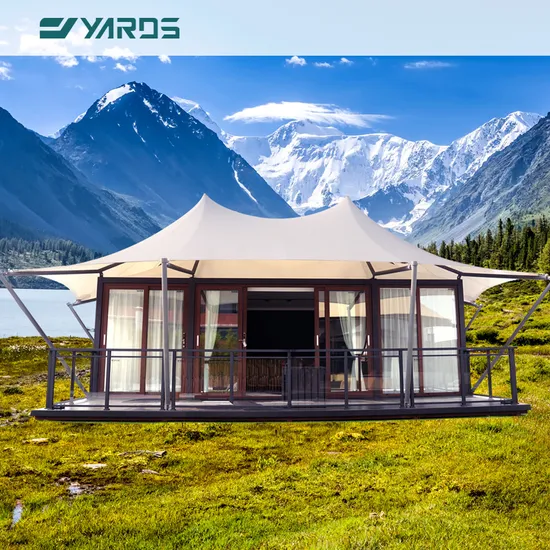 Luxury Hotel Camping Tent Family Camping Aluminum Frame PVDF Glamping Hotel Tent 