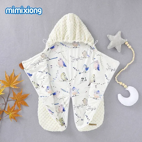 High Quality Baby Sleeping Bags Hooded Newborn Warm Blankets Baby Swaddle Snacks 
