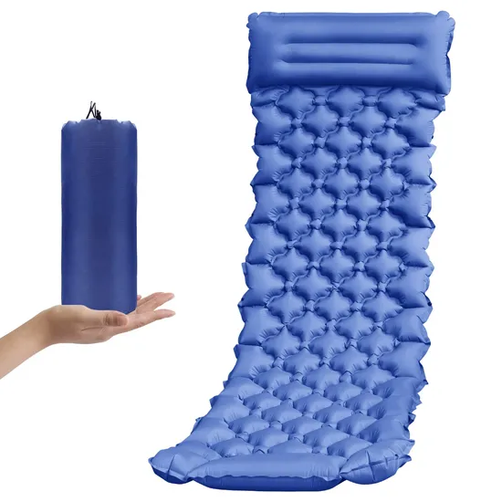 Factory Backpacking Ultralight TPU Inflatable Sleeping Pad Camping Mat Air Mattress with Built