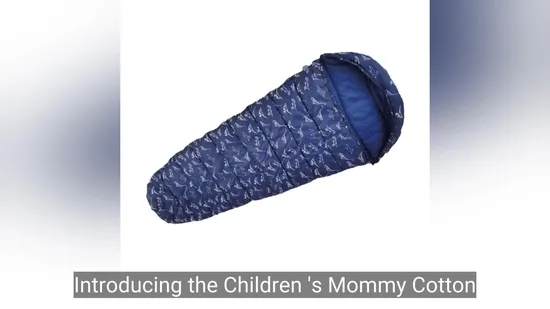 Children′s Mommy Cotton Envelope Sleeping Bag Outdoor Camping Equipment Spliced Print with Hat Kids Sleeping Bag 