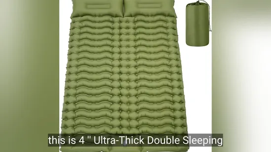 Wholesale Hiking Foldable Nylon TPU Inflatable Air Mattress Sleeping Mat Waterproof Camping Pad 