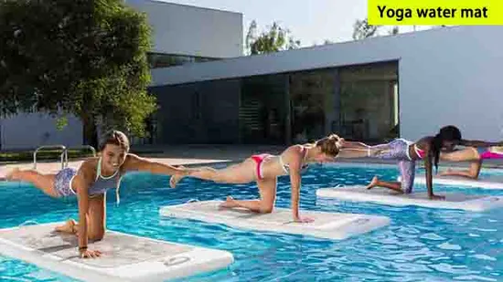 Custom Floating Inflatable Yoga Mat Adults Swimming Pool Water Yoga Mats with EVA Non